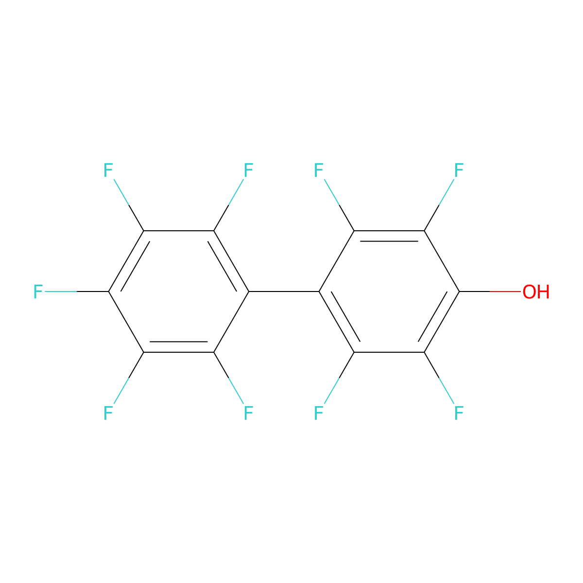 2,3,5,6-Tetrafluoro-4-(pentafluorophenyl)phenol molecular structure, CAS 2894-87-3