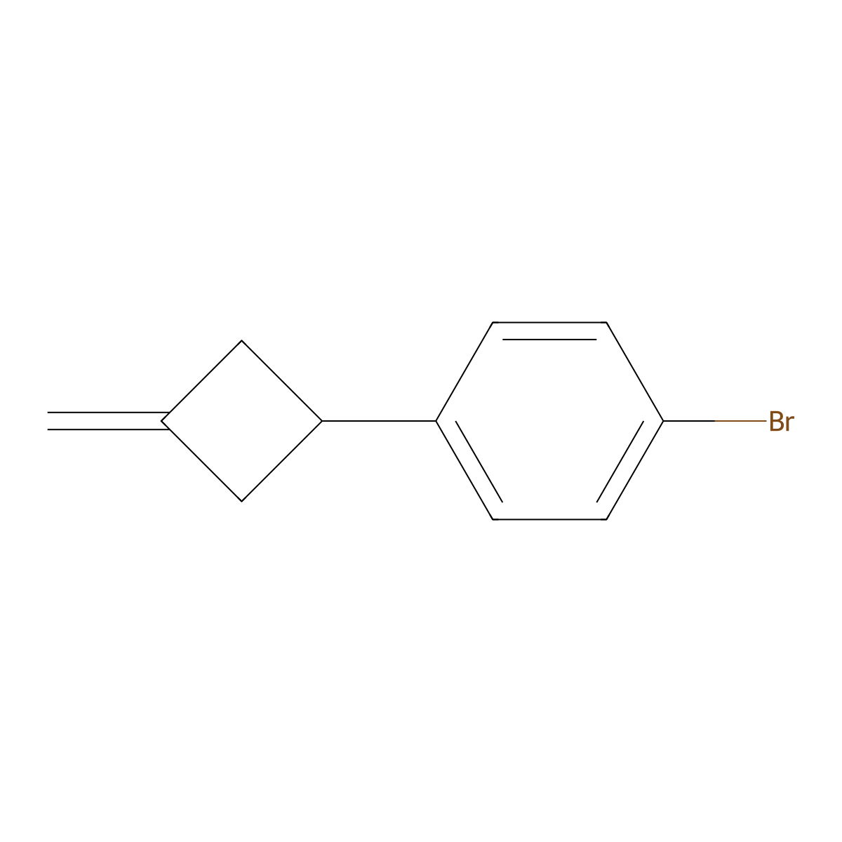 1-Bromo-4-(3-methylidenecyclobutyl)benzene molecular structure, CAS 2894009-96-0