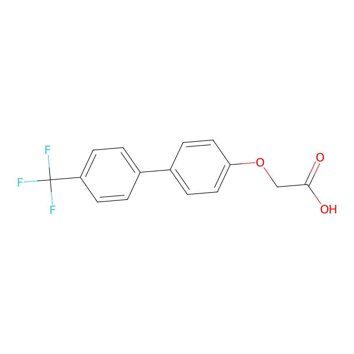 Acetic acid, 2-[[4'-(trifluoromethyl)[1,1'-biphenyl]-4-yl]oxy]- molecular structure, CAS 2894092-90-9