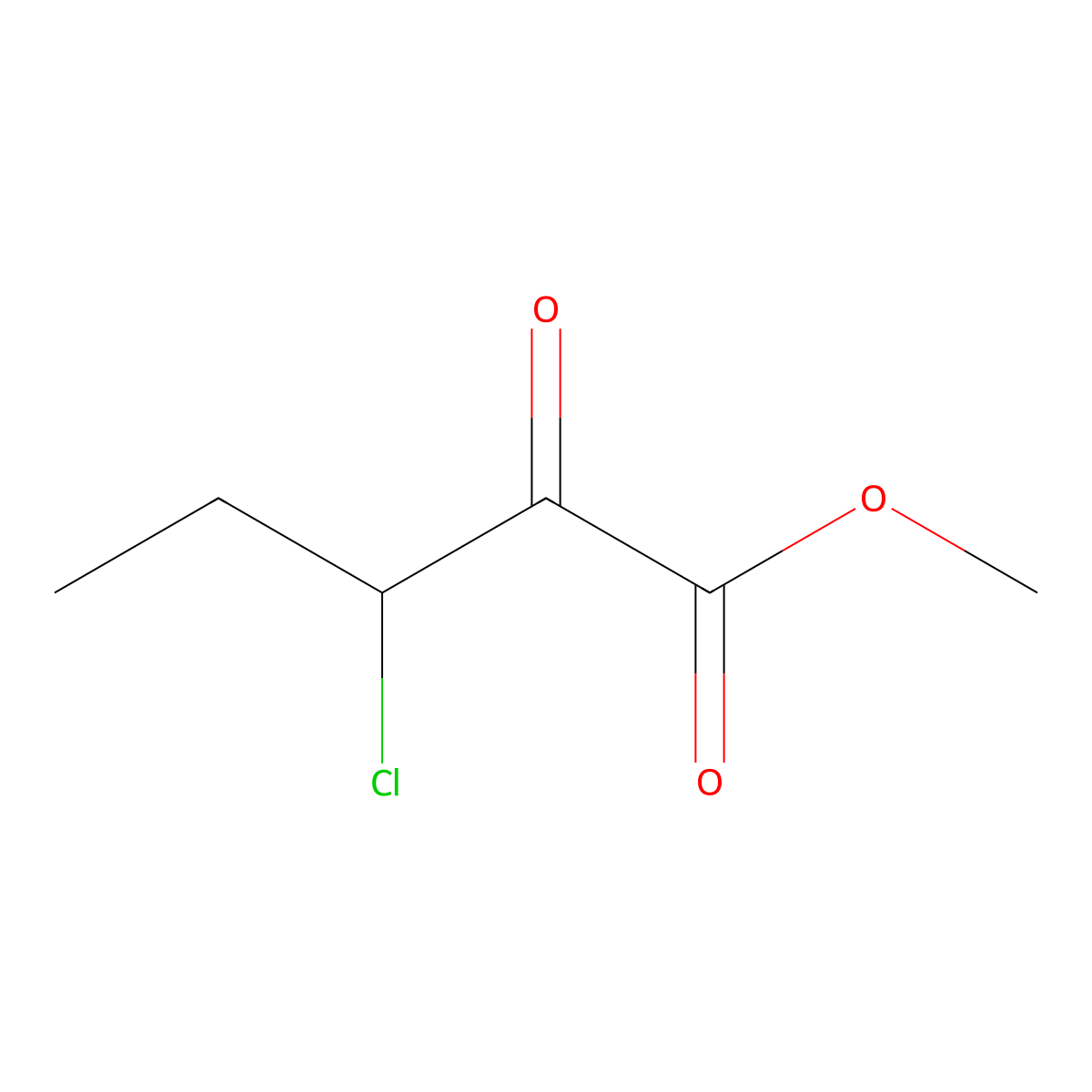 Methyl 3-chloro-2-oxopentanoate molecular structure, CAS 28942-53-2