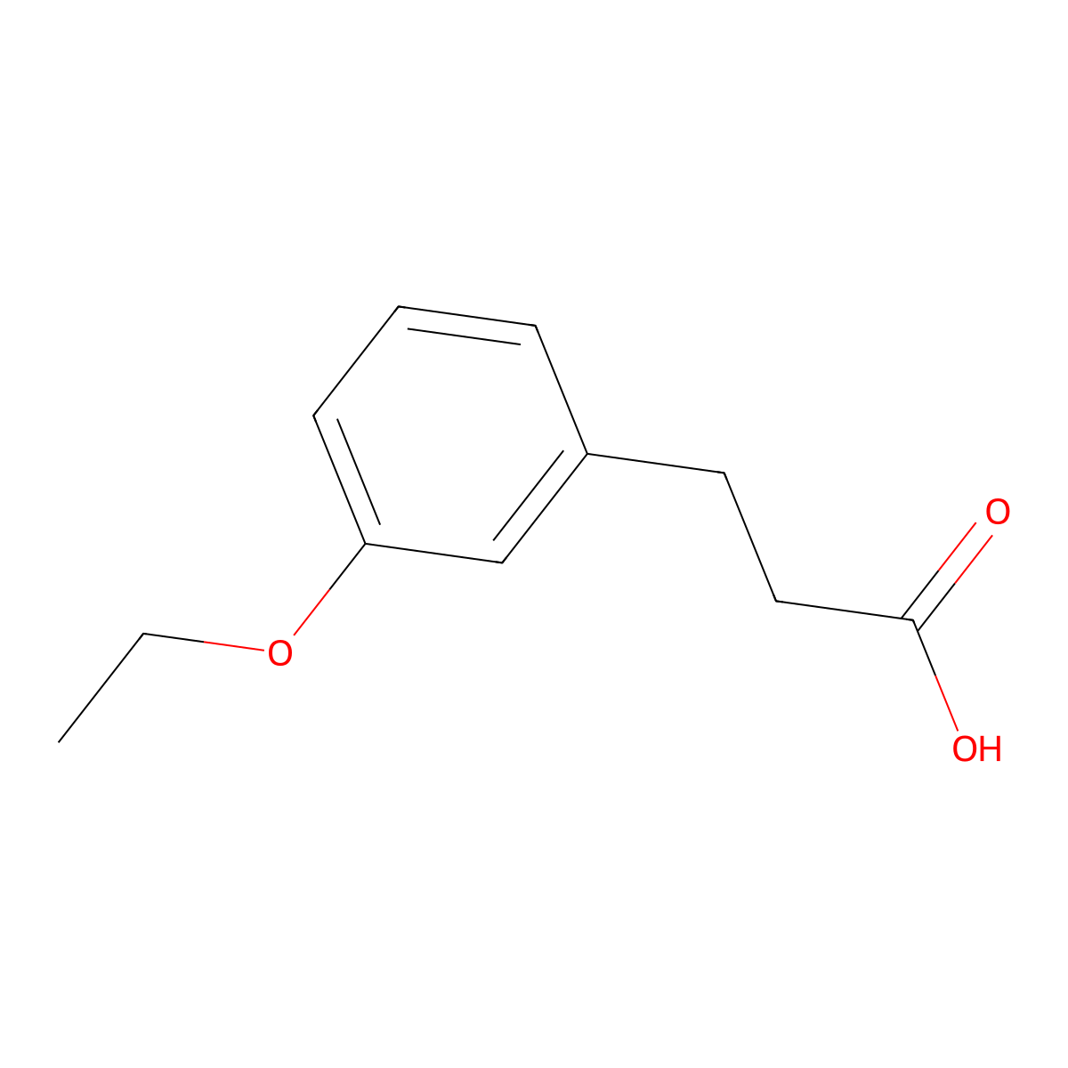 3-(3-Ethoxyphenyl)propanoic acid molecular structure, CAS 28945-89-3