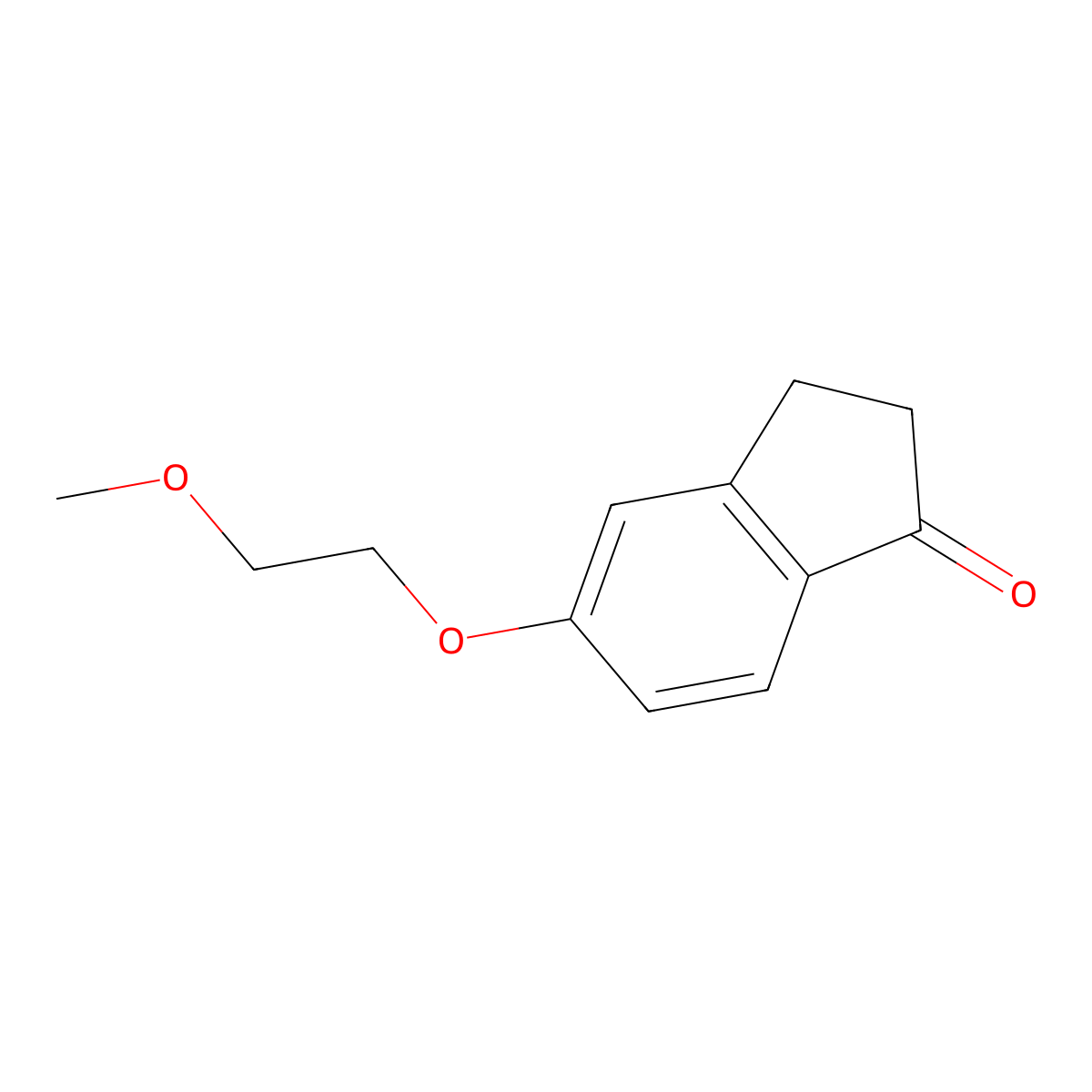 5-(2-Methoxyethoxy)-2,3-dihydro-1H-inden-1-one molecular structure, CAS 28945-97-3