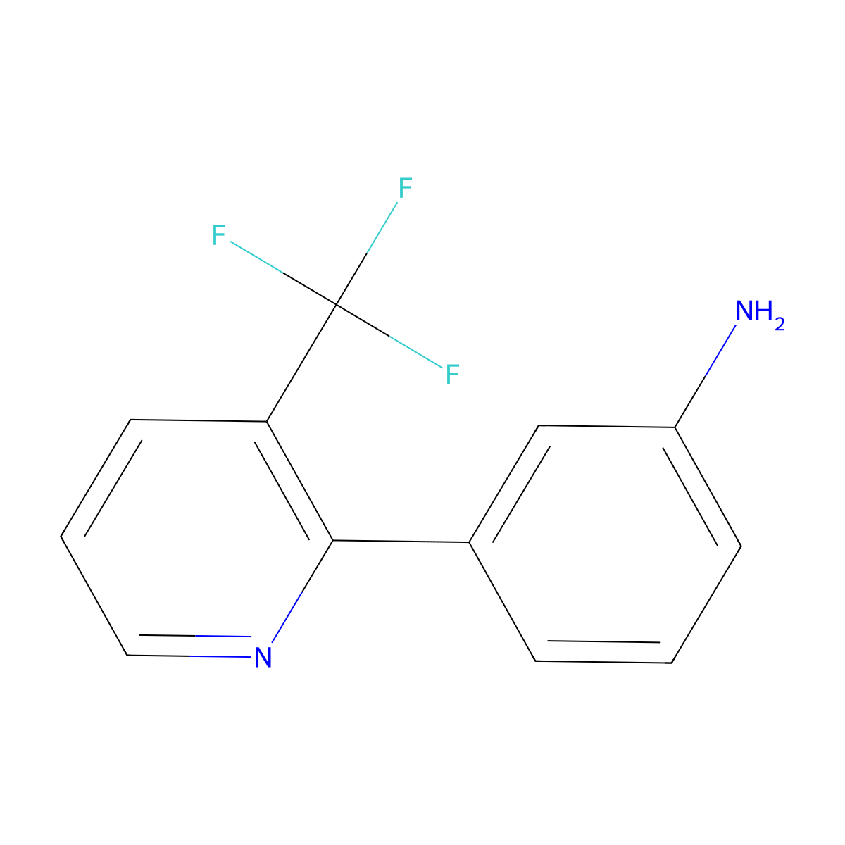 3-(3-Trifluoromethylpyridin-2-yl)aniline molecular structure, CAS 289469-62-1