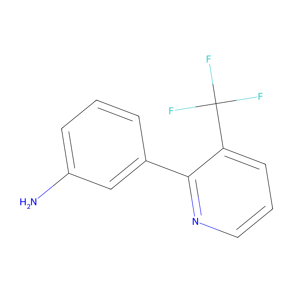 3-(3-Trifluoromethylpyridin-2-yl)aniline molecular structure, CAS 289469-62-1