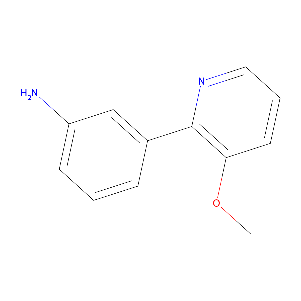 3-(3-Methoxypyridin-2-yl)aniline molecular structure, CAS 289469-70-1