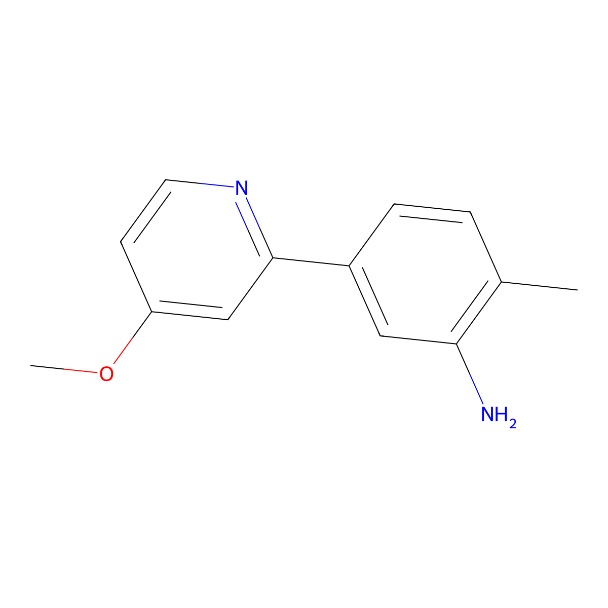 5-(4-Methoxypyridin-2-yl)-2-methylaniline molecular structure, CAS 289469-91-6