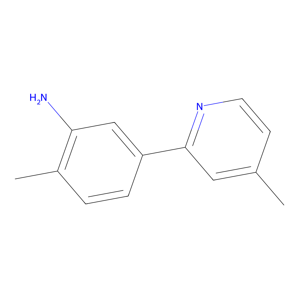 2-Methyl-5-(4-methylpyridin-2-yl)aniline molecular structure, CAS 289469-92-7