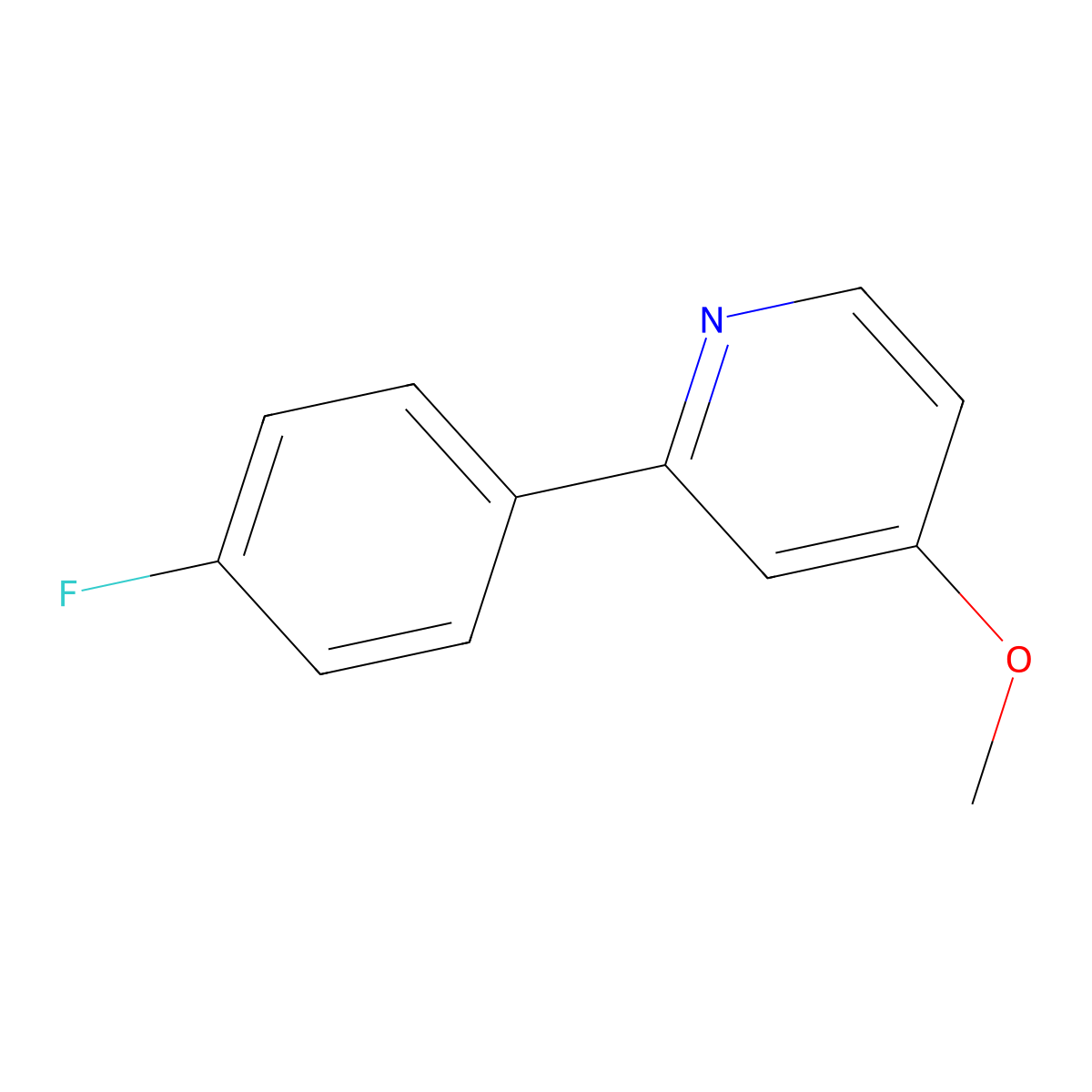 2-(4-Fluorophenyl)-4-methoxypyridine molecular structure, CAS 289469-93-8
