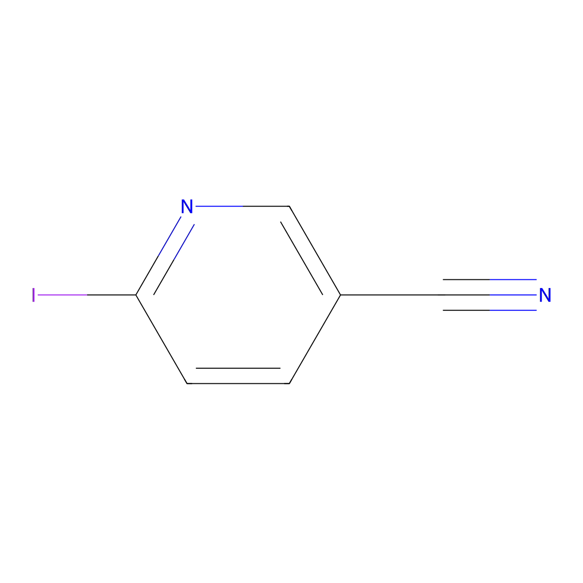 6-Iodonicotinonitrile molecular structure, CAS 289470-22-0