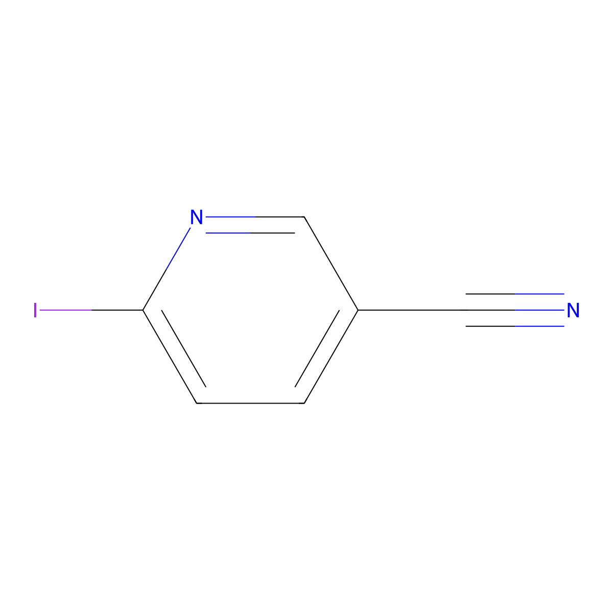 6-Iodonicotinonitrile molecular structure, CAS 289470-22-0