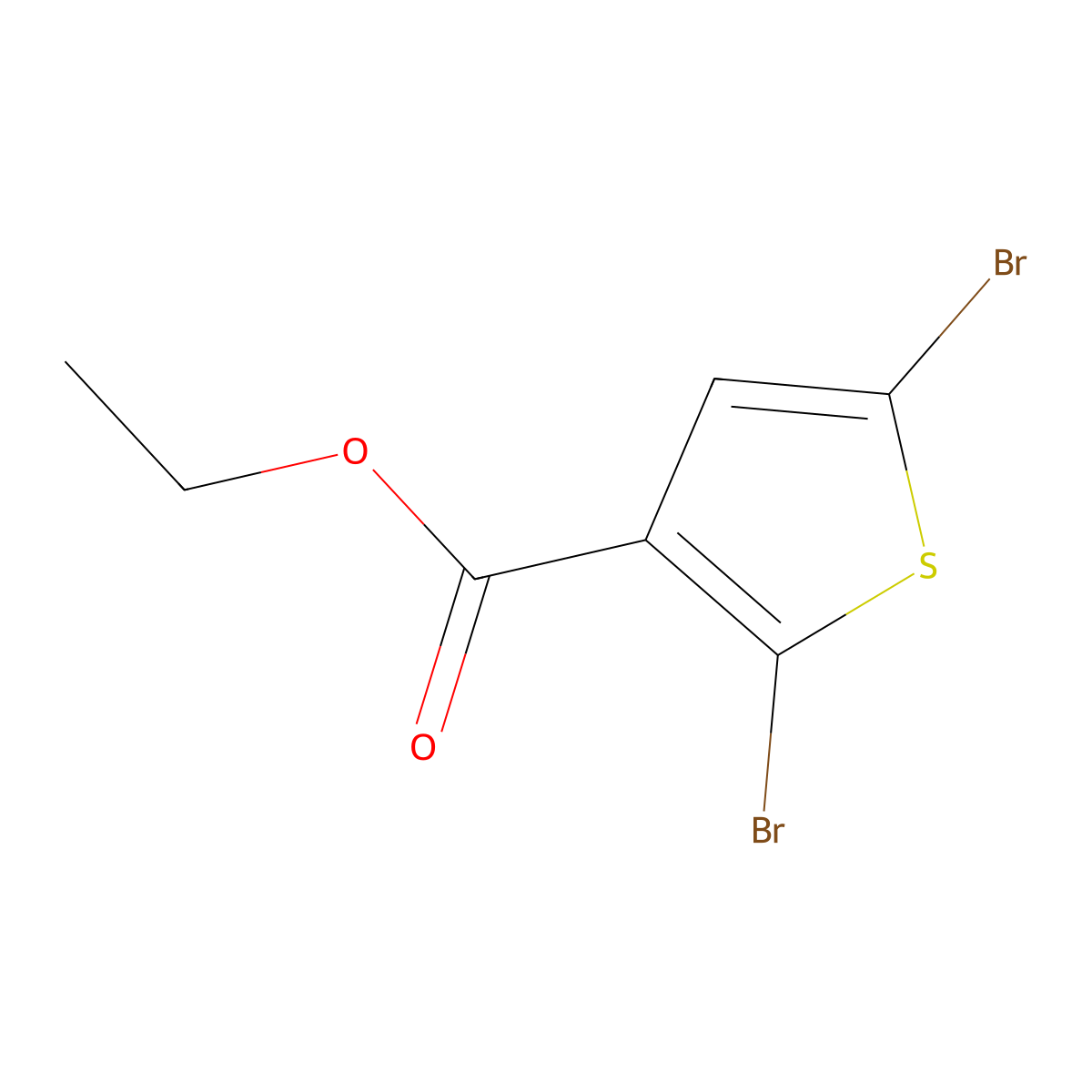 Ethyl 2,5-dibromothiophene-3-carboxylate molecular structure, CAS 289470-44-6