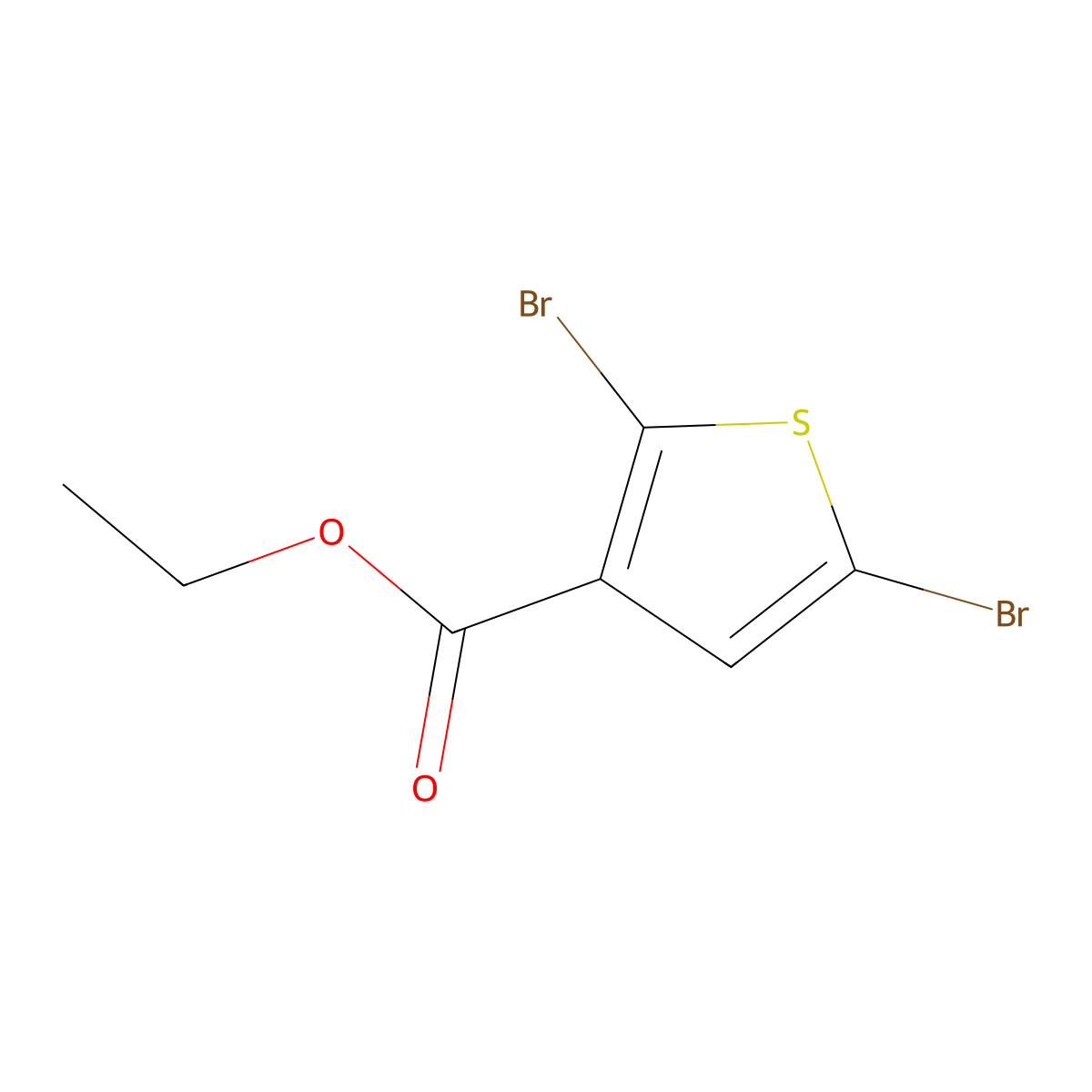 Ethyl 2,5-dibromothiophene-3-carboxylate molecular structure, CAS 289470-44-6