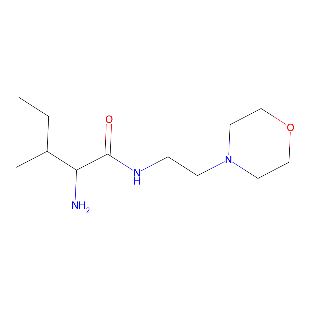 2-amino-3-methyl-N-[2-(morpholin-4-yl)ethyl]pentanamide molecular structure, CAS 289475-77-0
