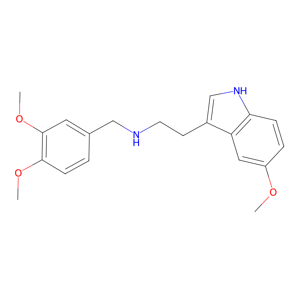 1H-Indole-3-ethanamine, N-[(3,4-dimethoxyphenyl)methyl]-5-methoxy- molecular structure, CAS 289476-17-1