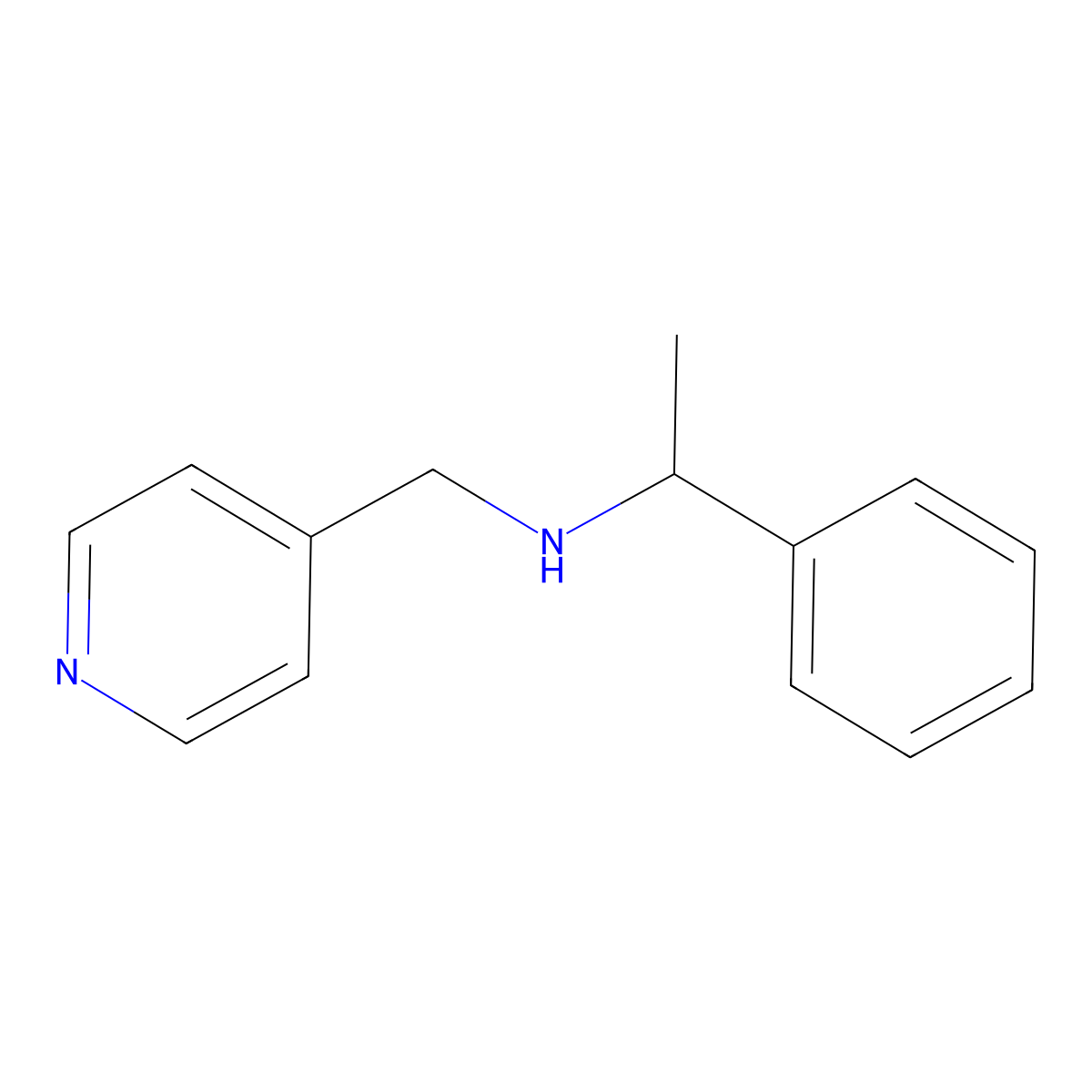 (1-Phenylethyl)((pyridin-4-yl)methyl)amine molecular structure, CAS 289476-22-8