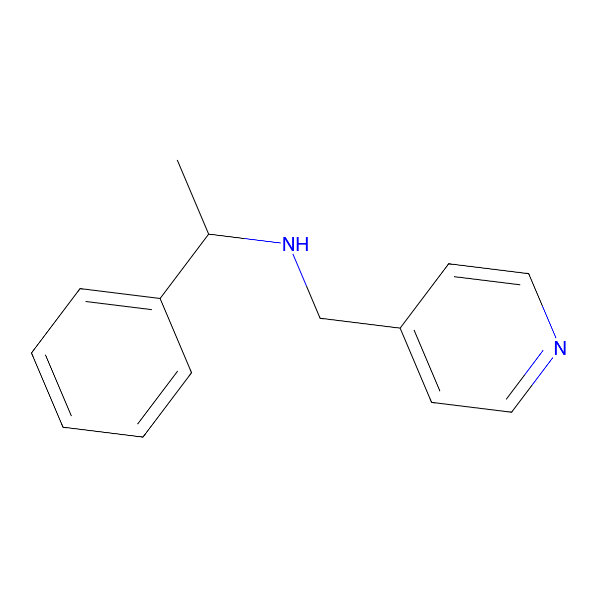 (1-Phenylethyl)((pyridin-4-yl)methyl)amine molecular structure, CAS 289476-22-8