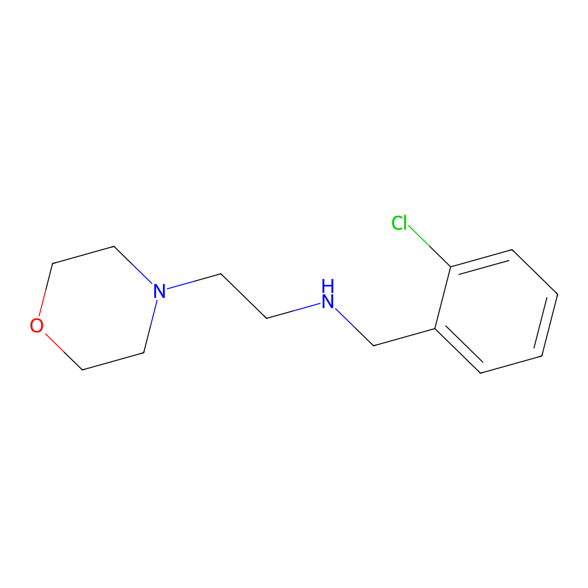 N-(2-chlorobenzyl)-2-(morpholin-4-yl)ethanamine molecular structure, CAS 289476-23-9