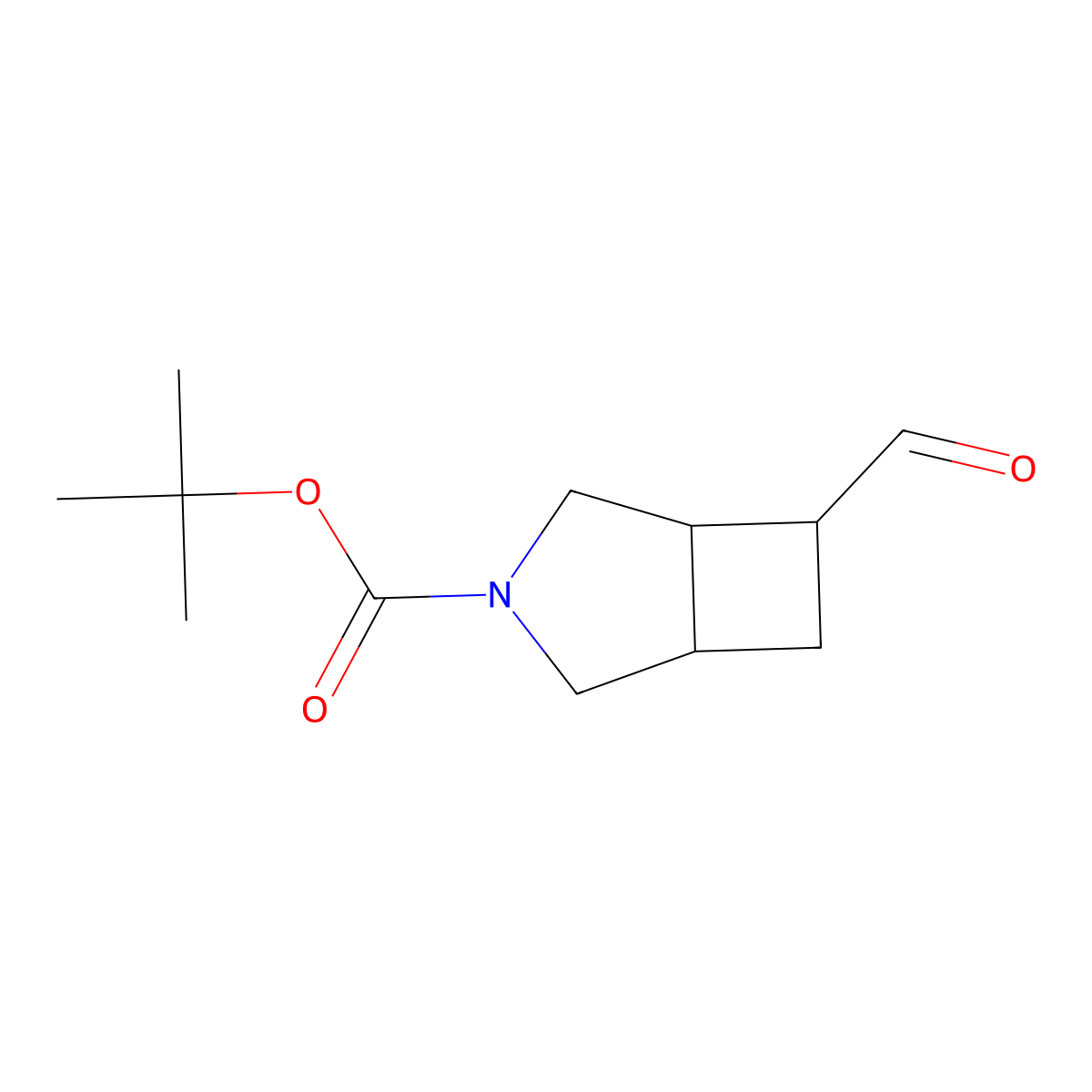 Tert-butyl 6-formyl-3-azabicyclo[3.2.0]heptane-3-carboxylate molecular structure, CAS 2894775-04-1