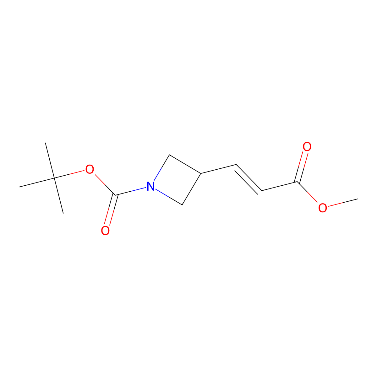 tert-butyl 3-[(1E)-3-methoxy-3-oxoprop-1-en-1-yl]azetidine-1-carboxylate molecular structure, CAS 2894787-72-3