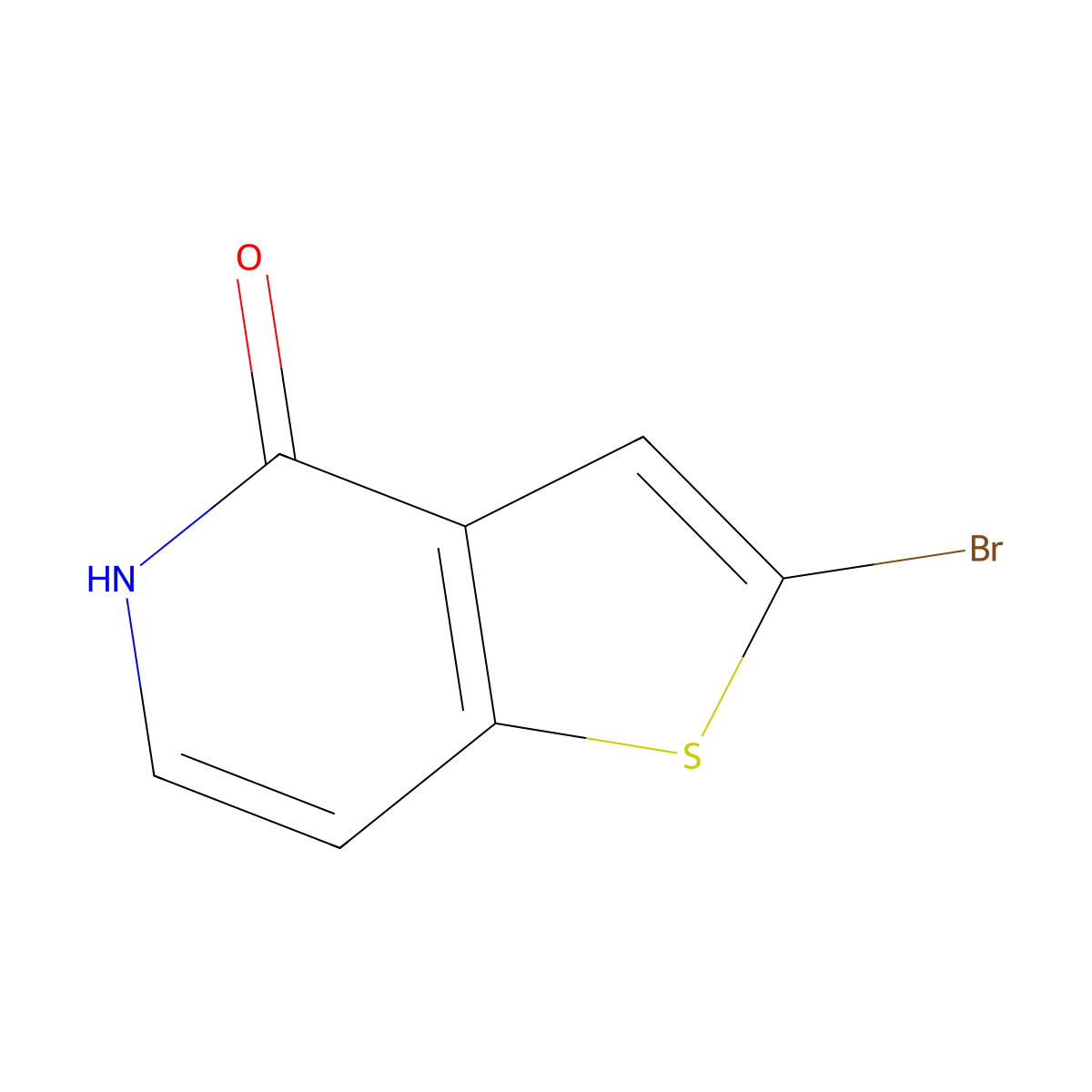2-bromothieno[3,2-c]pyridin-4(5H)-one molecular structure, CAS 28948-60-9