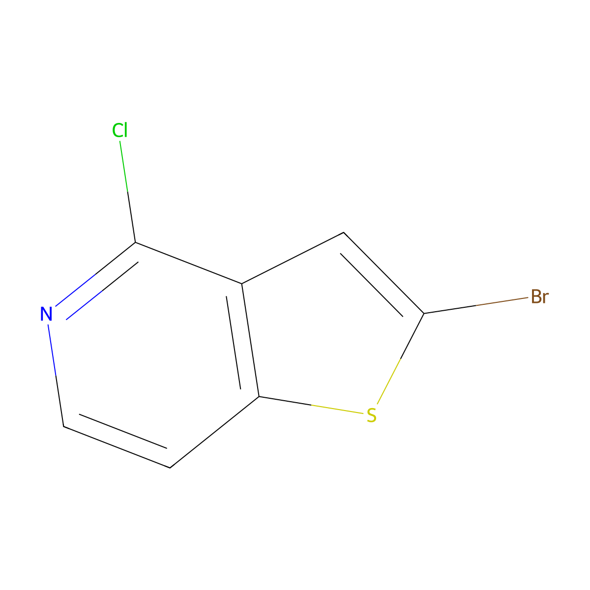 2-Bromo-4-chlorothieno(3,2-c)pyridine molecular structure, CAS 28948-61-0