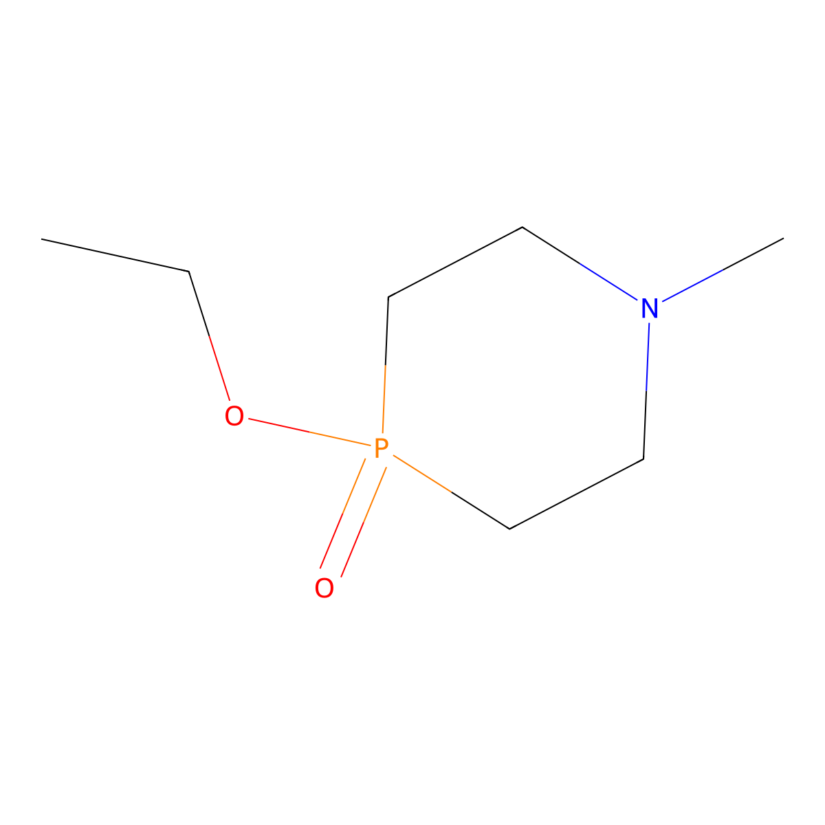 4-Ethoxy-1-methyl-1,4-azaphosphinane 4-oxide molecular structure, CAS 289481-70-5