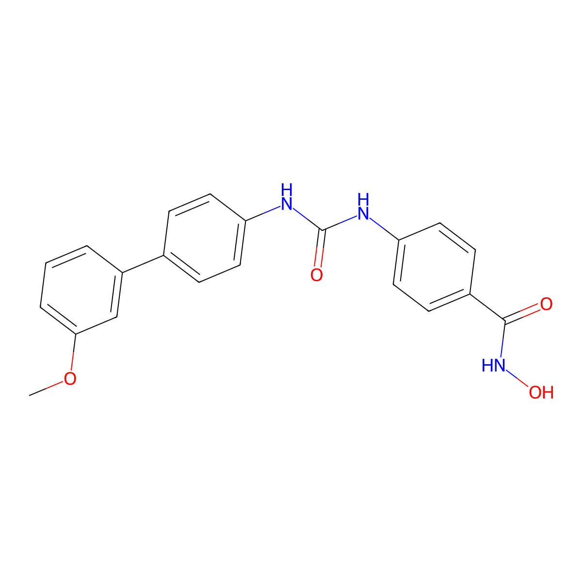 N-Hydroxy-4-(3-(3'-methoxy-[1,1'-biphenyl]-4-yl)ureido)benzamide molecular structure, CAS 2894823-79-9