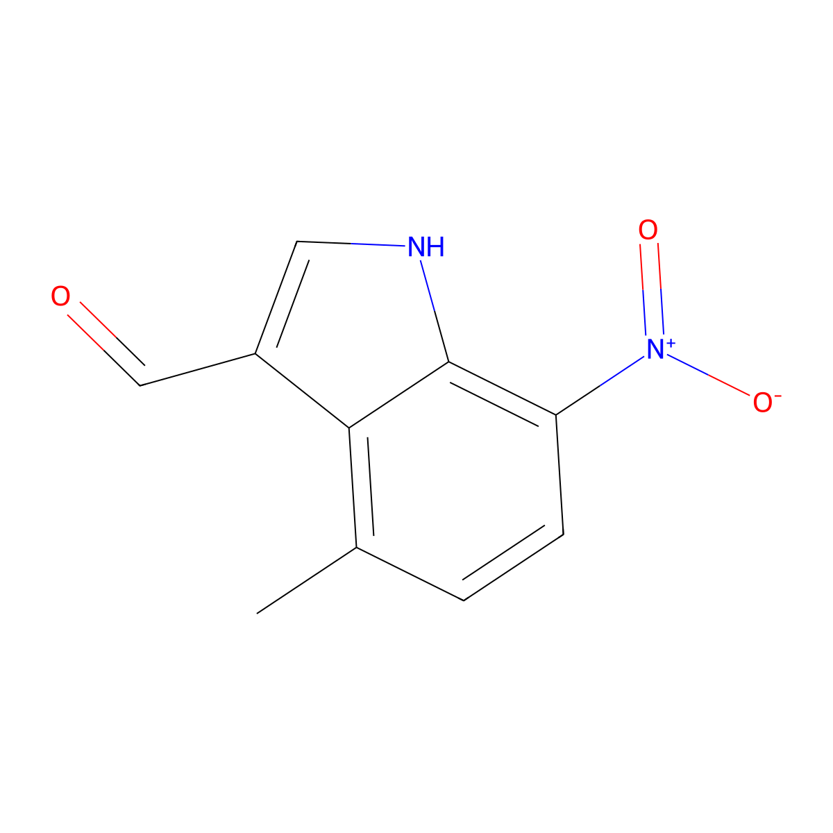 4-Methyl-7-Nitro-1H-Indole-3-Carbaldehyde molecular structure, CAS 289483-81-4