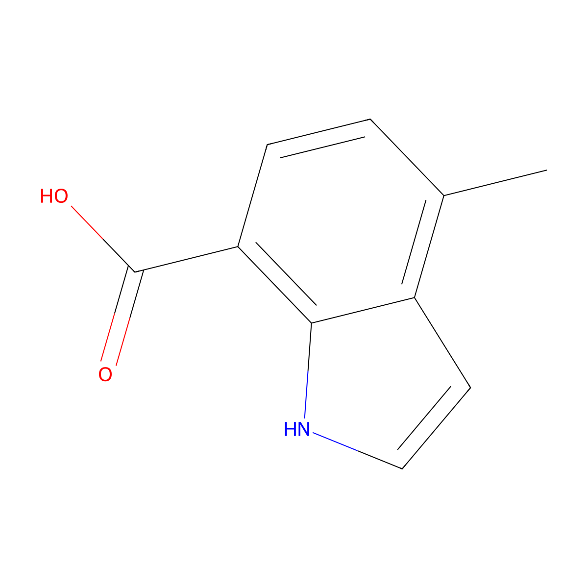 4-Methyl-1H-indole-7-carboxylic acid molecular structure, CAS 289483-83-6