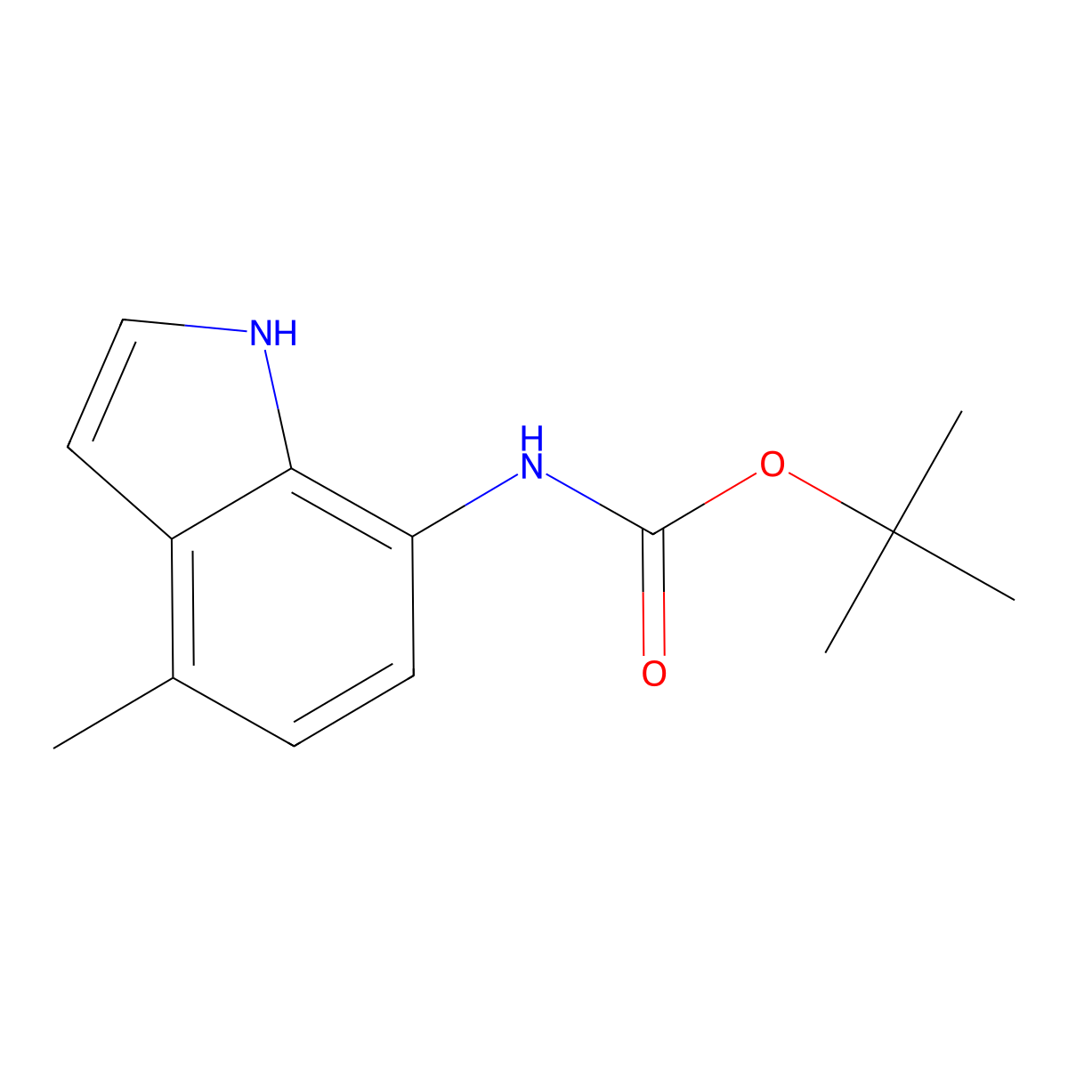 tert-Butyl (4-methyl-1H-indol-7-yl)carbamate molecular structure, CAS 289483-84-7