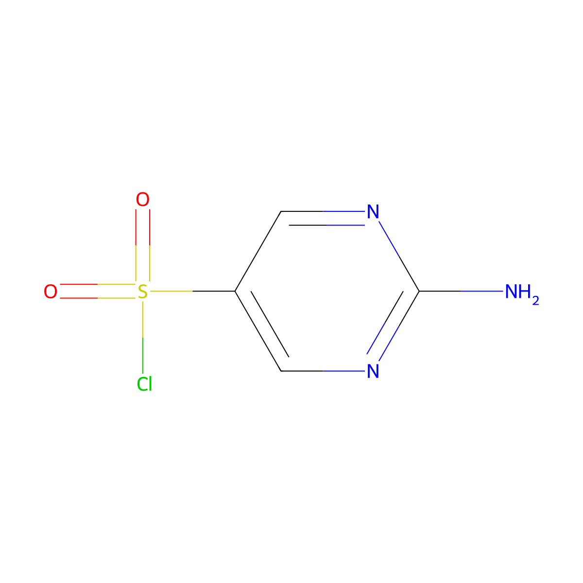 2-Aminopyrimidine-5-sulfonyl chloride molecular structure, CAS 289484-00-0