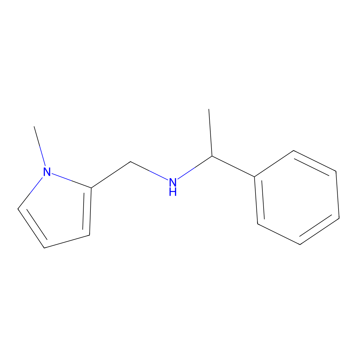 N-[(1-methylpyrrol-2-yl)methyl]-1-phenylethanamine molecular structure, CAS 289487-81-6
