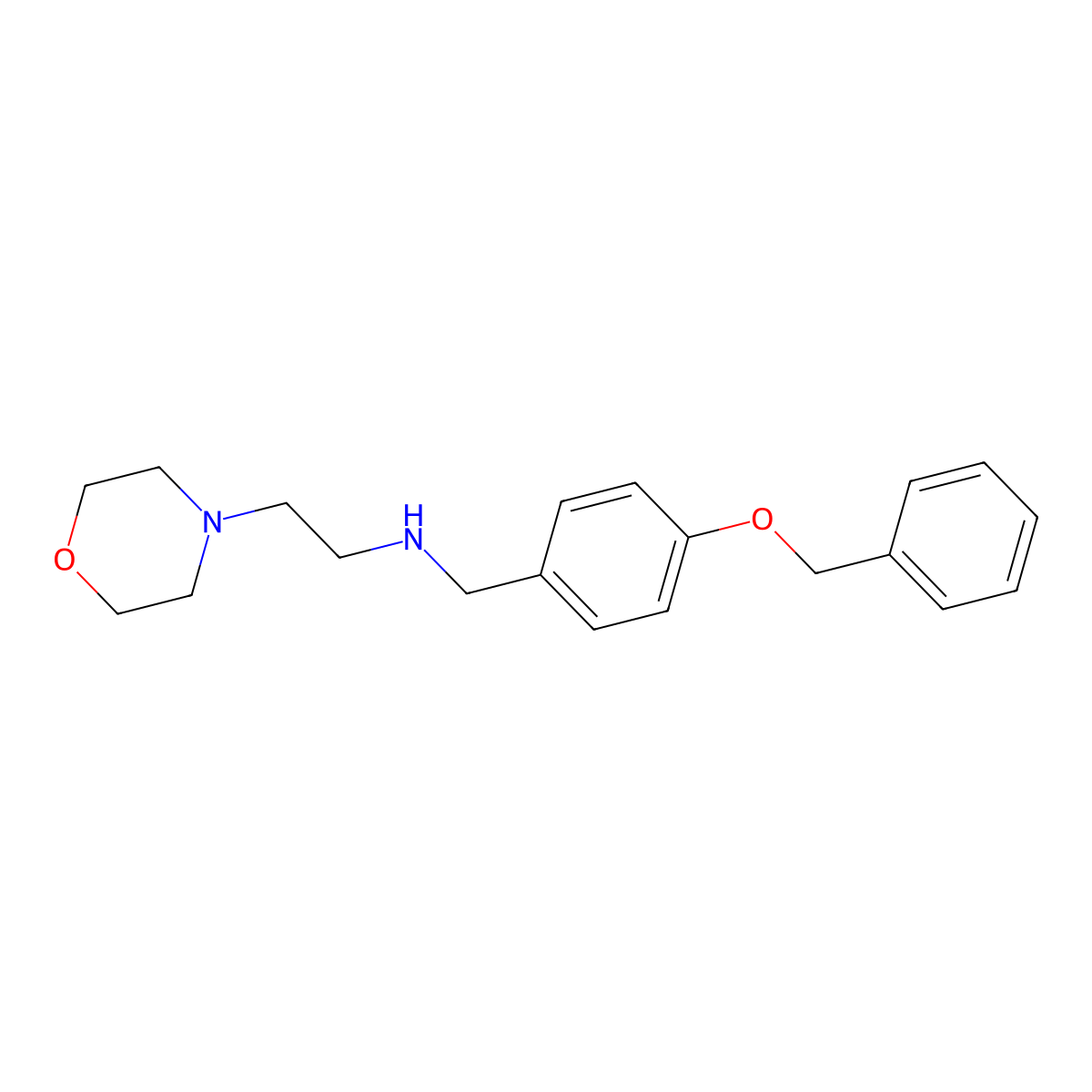N-[4-(benzyloxy)benzyl]-2-(morpholin-4-yl)ethanamine molecular structure, CAS 289487-84-9