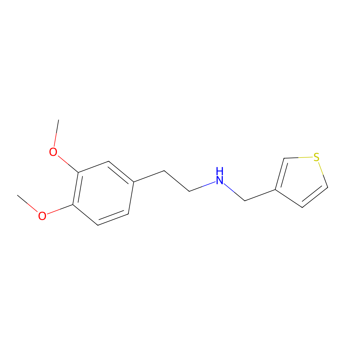 [2-(3,4-Dimethoxyphenyl)ethyl](thiophen-3-ylmethyl)amine molecular structure, CAS 289488-52-4