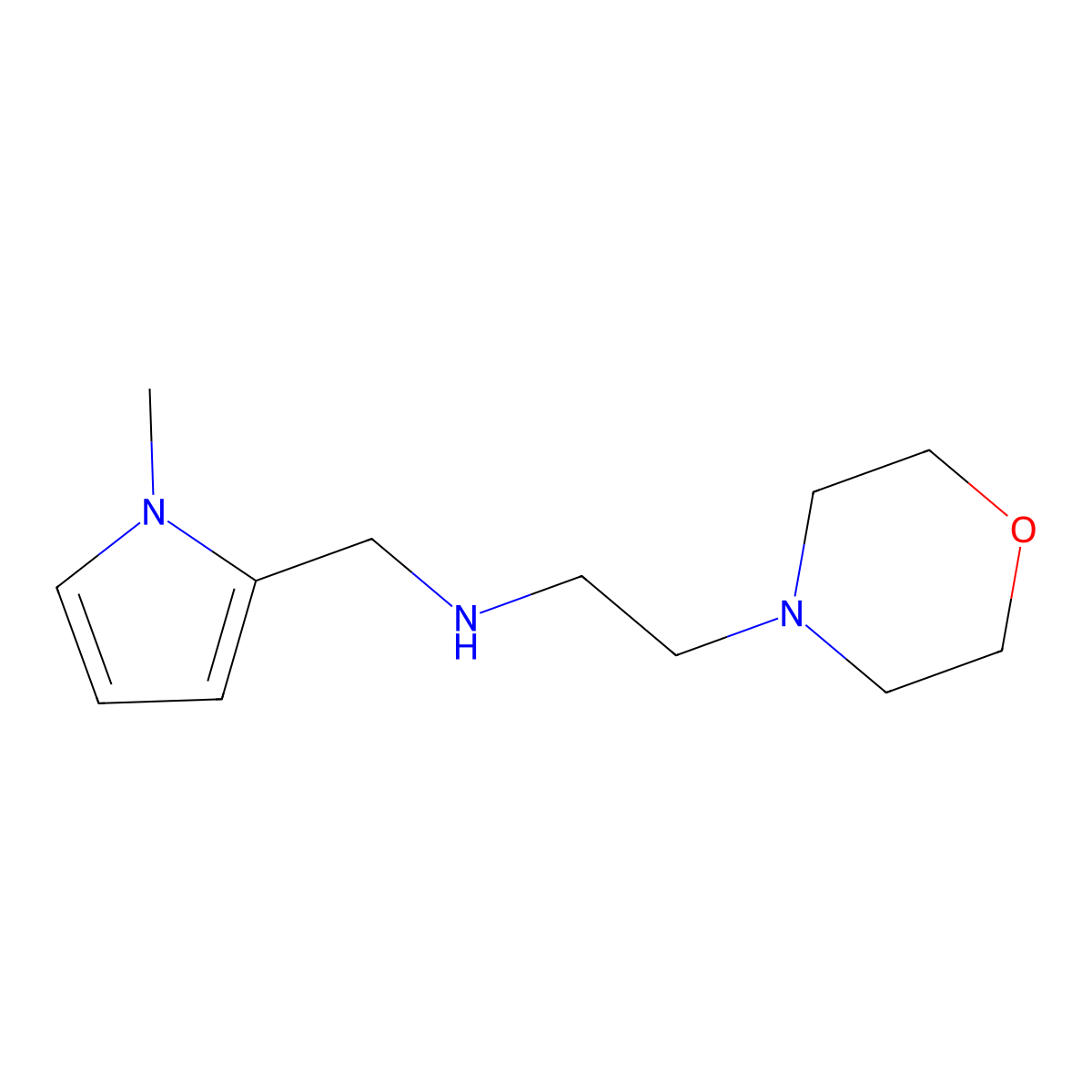 N-[(1-methylpyrrol-2-yl)methyl]-2-morpholin-4-ylethanamine molecular structure, CAS 289488-59-1