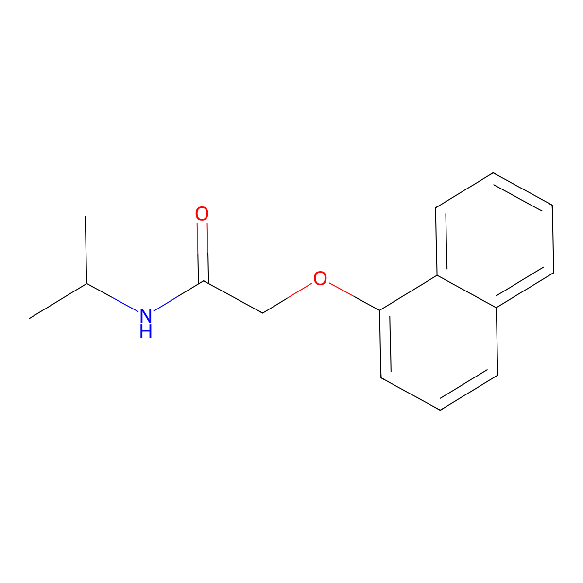 N-isopropyl-2-(naphthalen-1-yloxy)acetamide molecular structure, CAS 28949-26-0