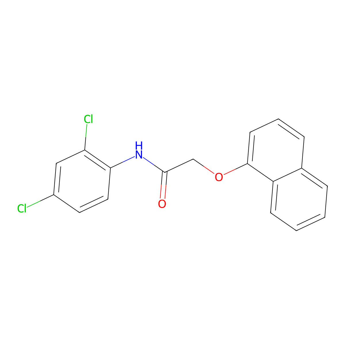 N-(2,4-dichlorophenyl)-2-(1-naphthyloxy)acetamide molecular structure, CAS 28949-34-0