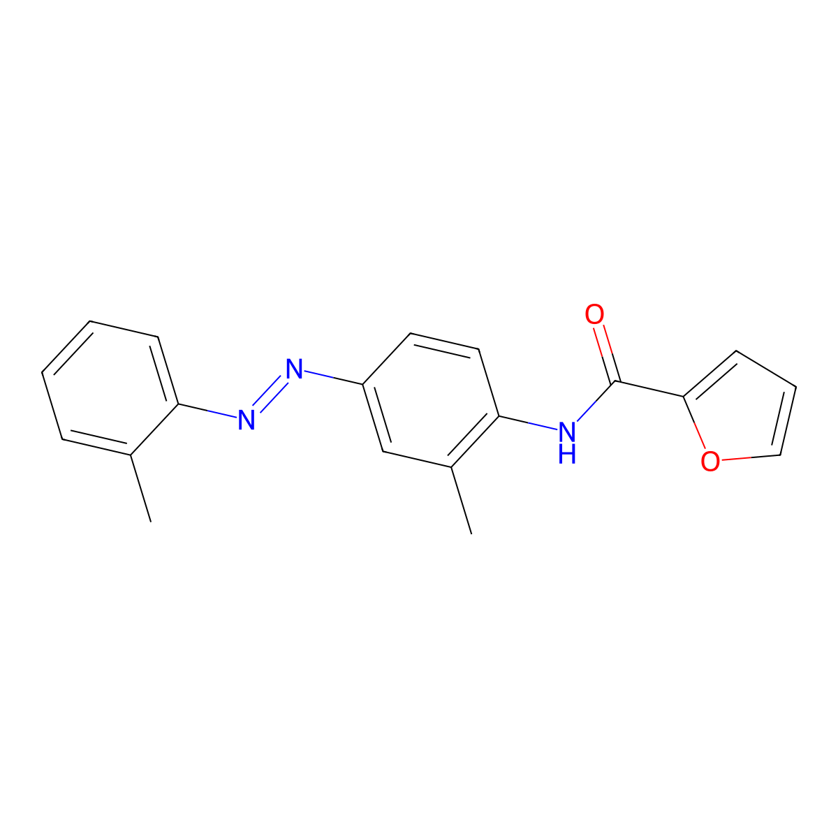 (E)-N-(2-methyl-4-(o-tolyldiazenyl)phenyl)furan-2-carboxamide molecular structure, CAS 289494-16-2