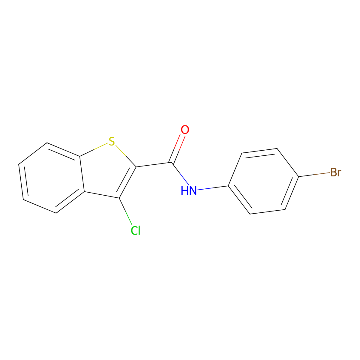 N-(4-Bromophenyl)-3-chloro-1-benzothiophene-2-carboxamide molecular structure, CAS 289494-18-4
