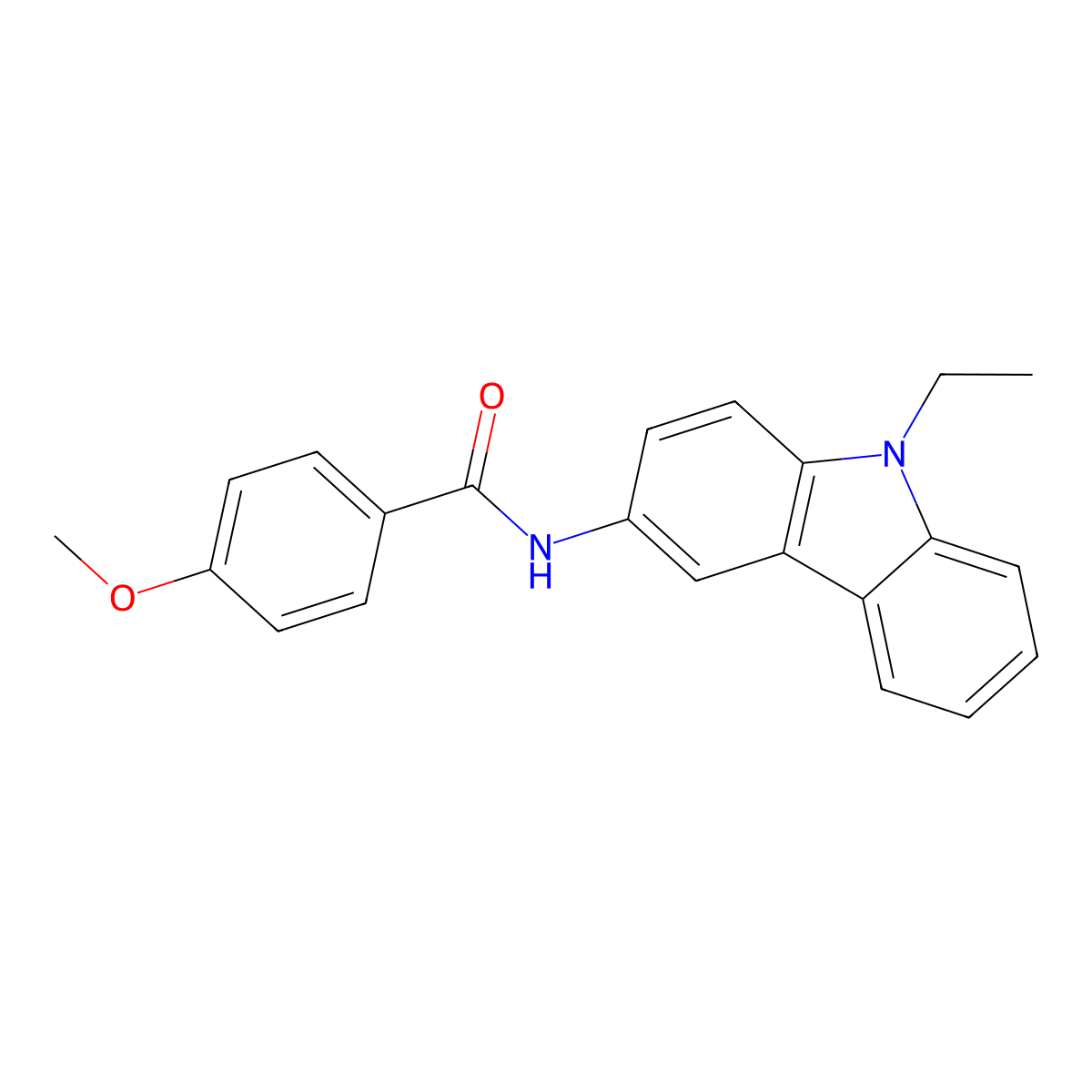 N-(9-ethyl-9H-carbazol-3-yl)-4-methoxybenzamide molecular structure, CAS 289498-66-4
