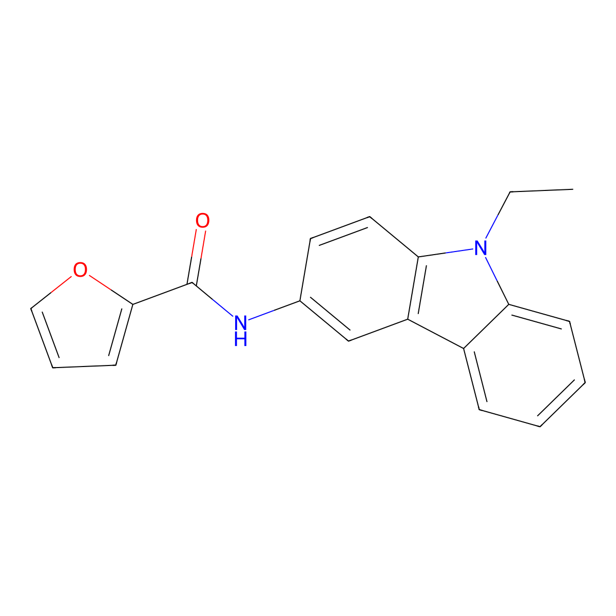 N-(9-ethylcarbazol-3-yl)furan-2-carboxamide molecular structure, CAS 289498-77-7