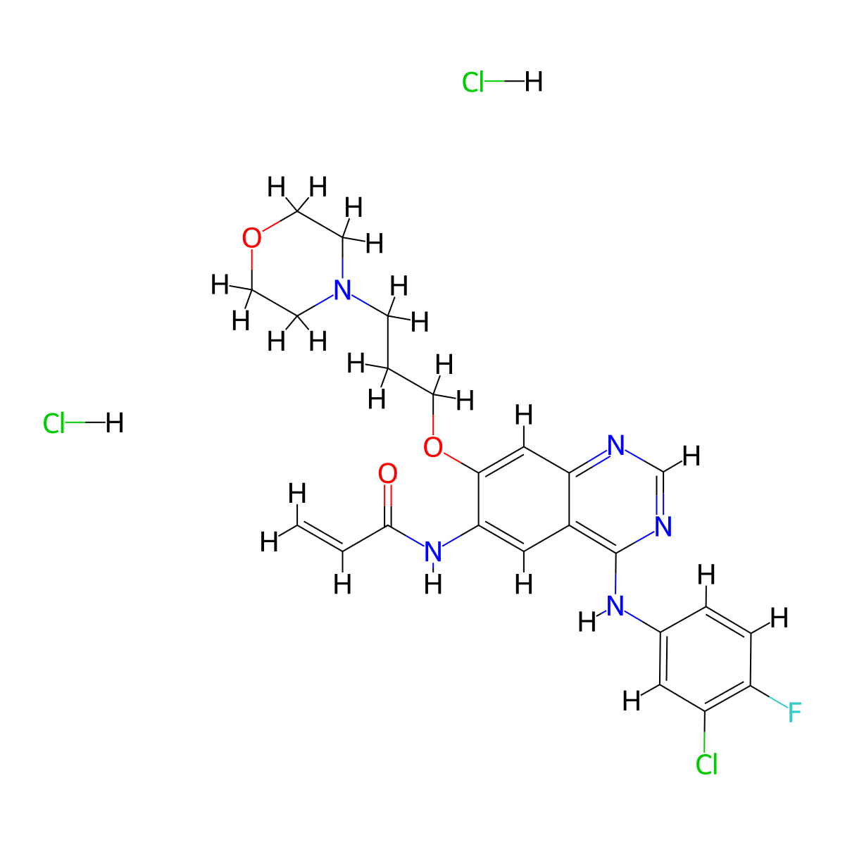 Canertinib Dihydrochloride molecular structure, CAS 289499-45-2