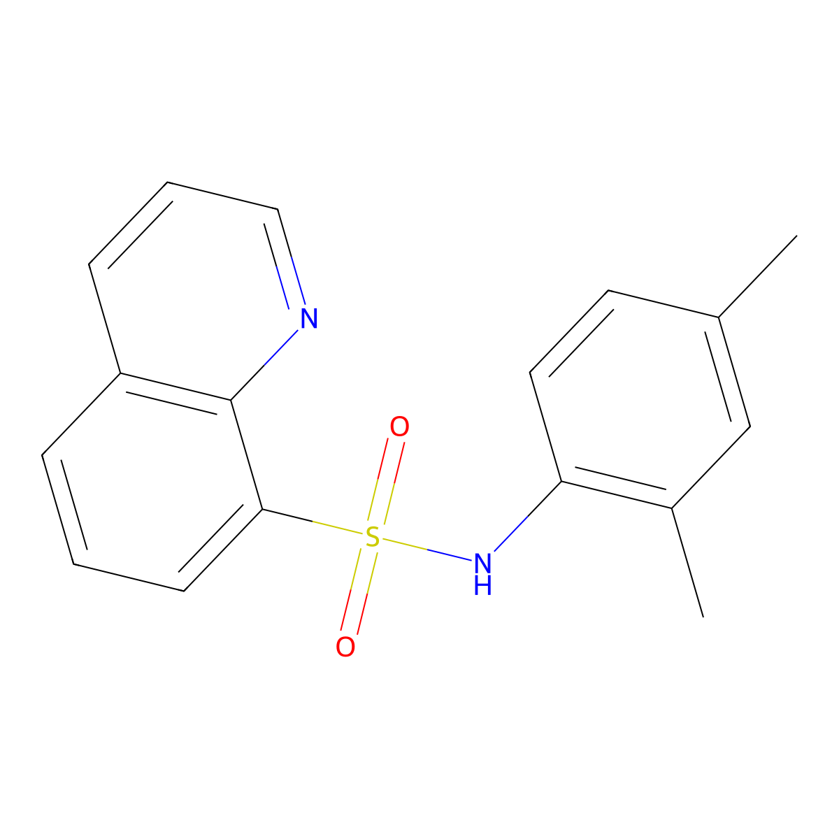 N-(2,4-dimethylphenyl)-8-quinolinesulfonamide molecular structure, CAS 289499-97-4