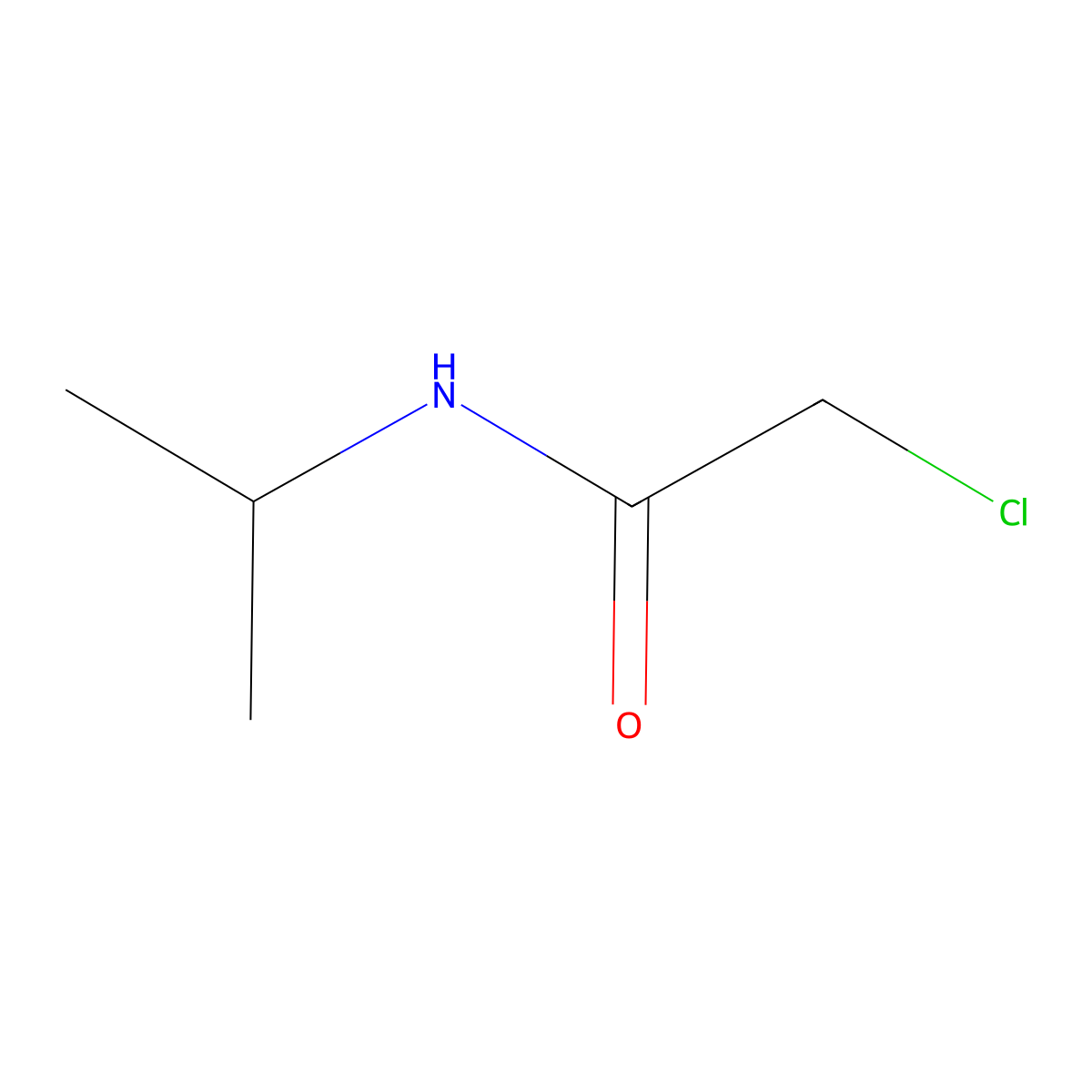 2-chloro-N-(1-methylethyl)acetamide molecular structure, CAS 2895-21-8