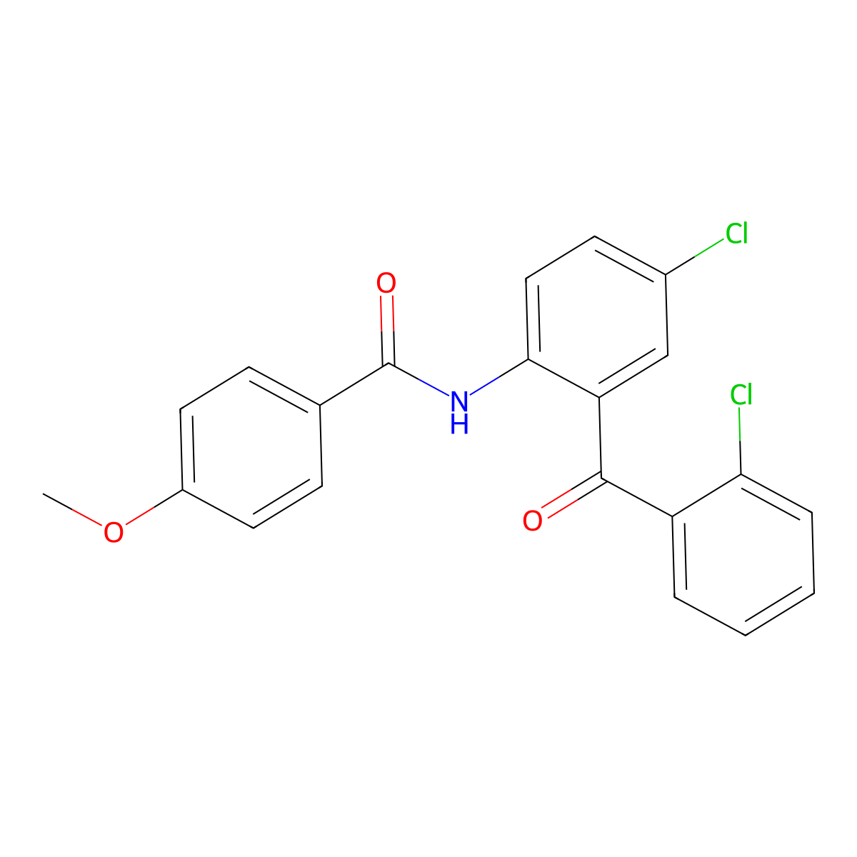 N-[4-chloro-2-(2-chlorobenzoyl)phenyl]-4-methoxybenzamide molecular structure, CAS 289504-09-2