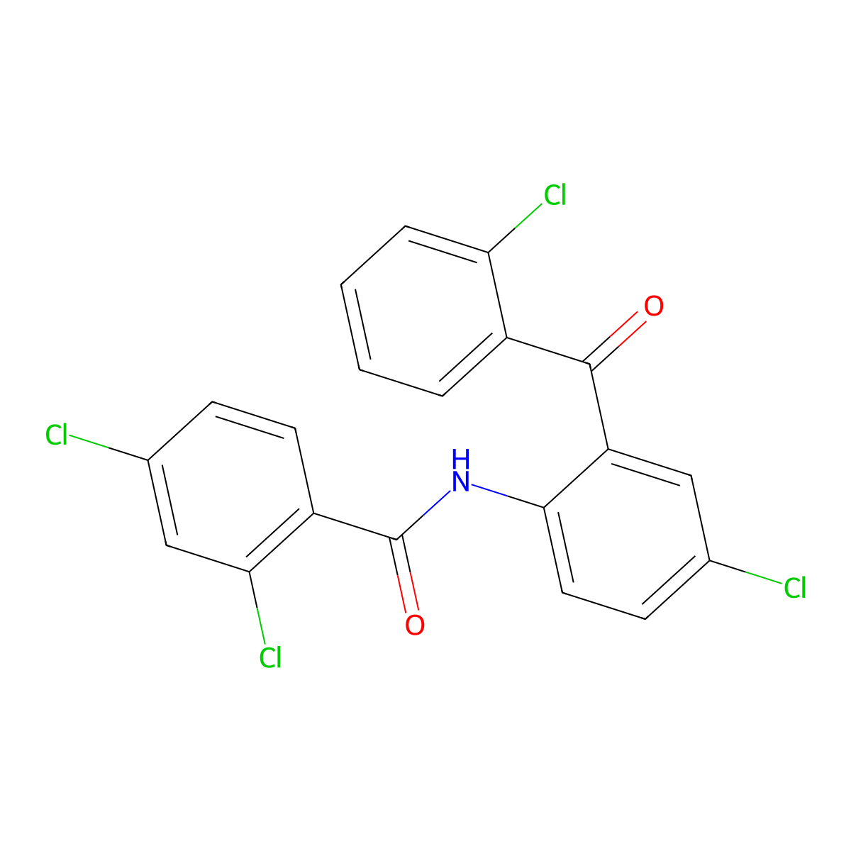 2,4-dichloro-N-[4-chloro-2-(2-chlorobenzoyl)phenyl]benzamide molecular structure, CAS 289504-10-5