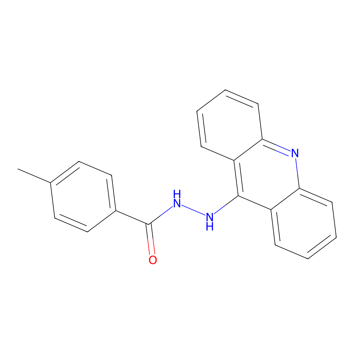 N'-acridin-9-yl-4-methylbenzohydrazide molecular structure, CAS 28951-33-9