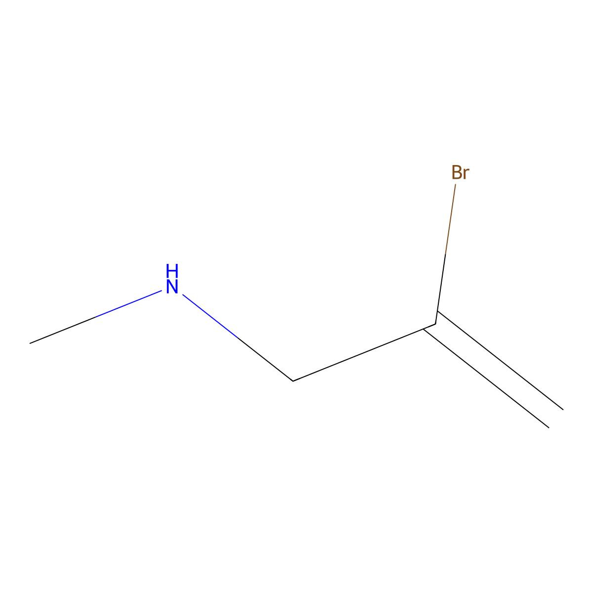 2-bromo-N-methylprop-2-en-1-amine molecular structure, CAS 28952-70-7