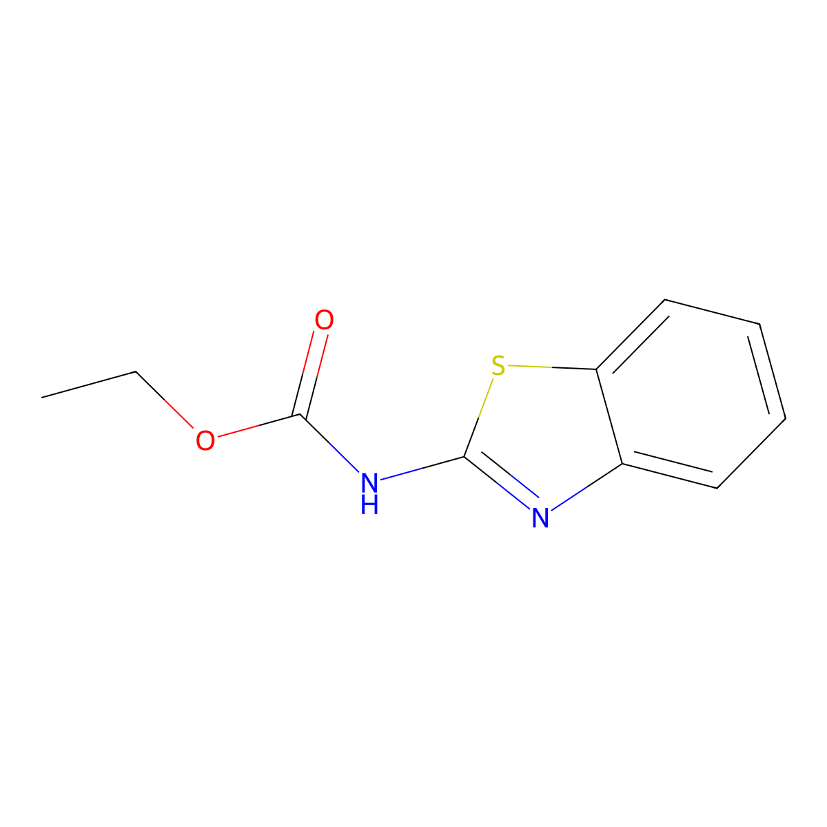 ethyl N-(1,3-benzothiazol-2-yl)carbamate molecular structure, CAS 28953-15-3