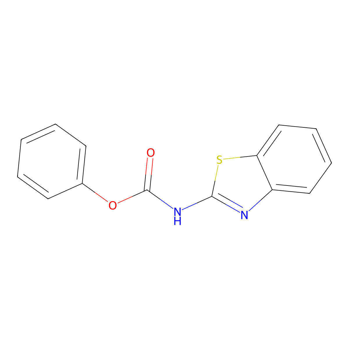 Phenyl 1,3-benzothiazol-2-ylcarbamate molecular structure, CAS 28953-17-5